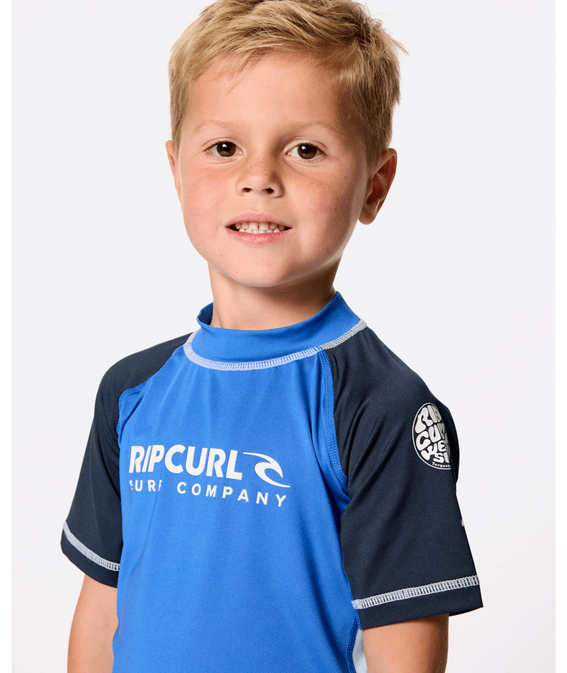 Rip Curl Shock Upf S/S-Boy in BLUE GUM