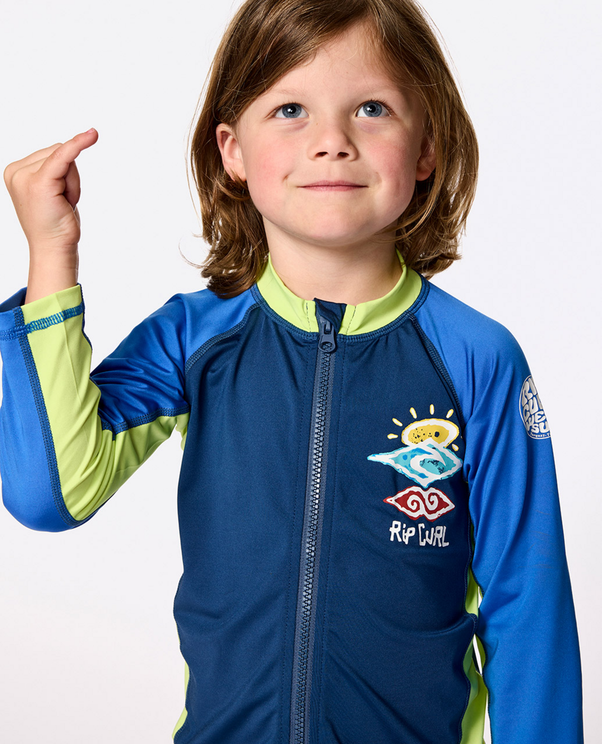 Rip Curl Cosmic Upf L/S Zt-Boy in LIGHT NAVY