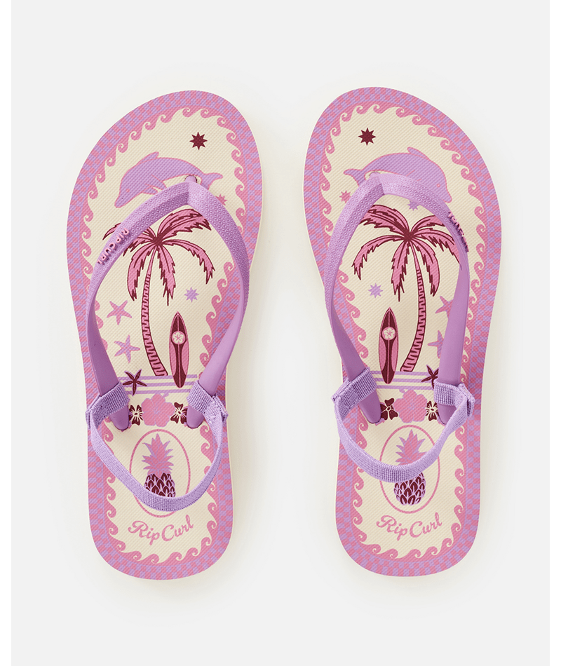 Rip Curl Mixed Bloom Open Toe-Girl in NATURAL/PINK