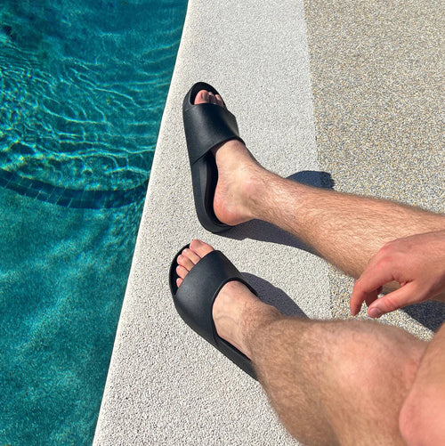 Archies Footwear Arch Support Slides - Classic - Black in Single