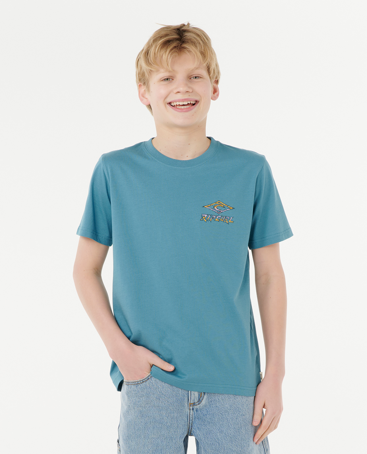 Rip Curl Tropic Daze Logo Tee -Boy in STORM BLUE