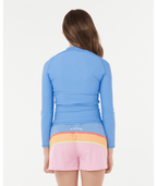 Rip Curl Classic Surf Ls Rash Vest-Girl in WASHED BLUE