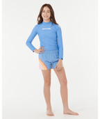 Rip Curl Classic Surf Ls Rash Vest-Girl in WASHED BLUE