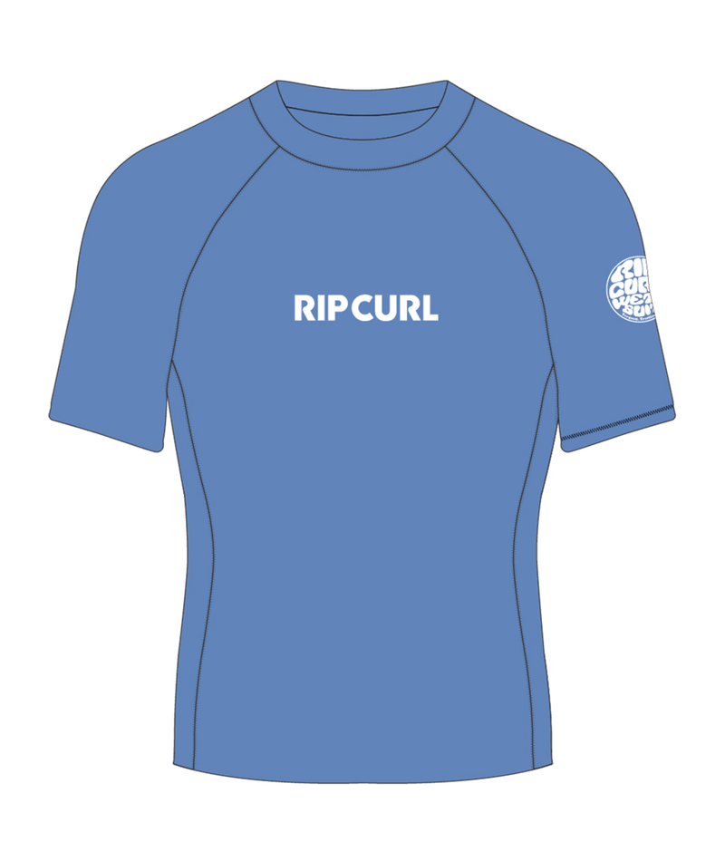 Rip Curl Classic Surf Ss Rash Vest-Girl in WASHED BLUE