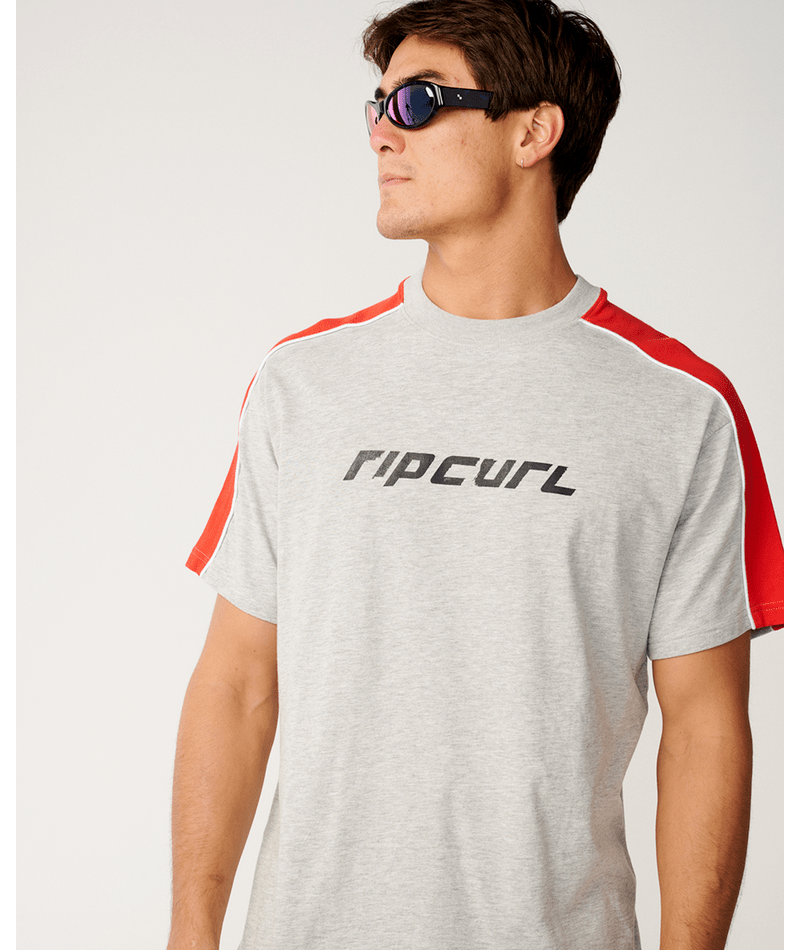 Rip Curl Archive Up Top Panel Tee in GREY MARLE
