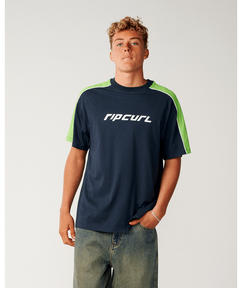 Rip Curl Archive Up Top Panel Tee in DARK NAVY