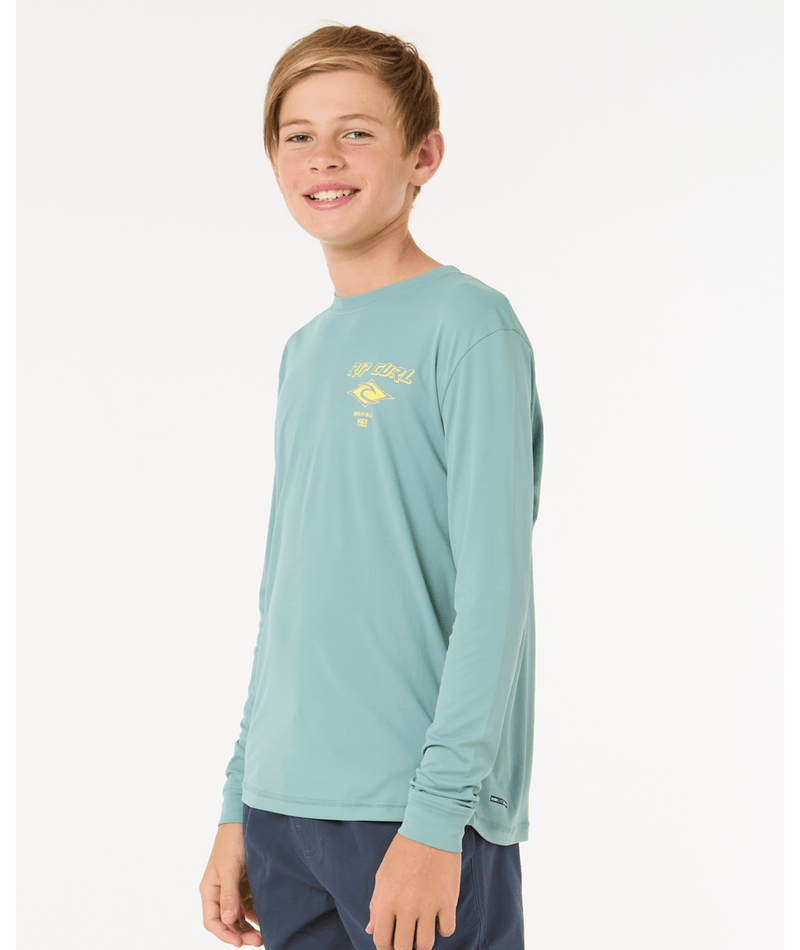 Rip Curl Icons Surflite Upf L/S -Boy in BLUE LAGOON