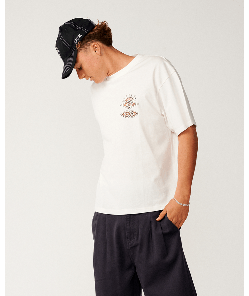 Rip Curl Disorder Boneyards Tee in BONE