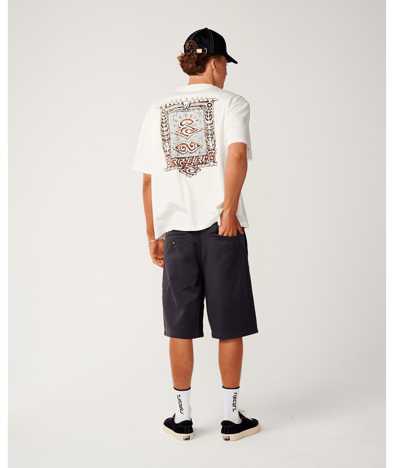 Rip Curl Disorder Boneyards Tee in BONE