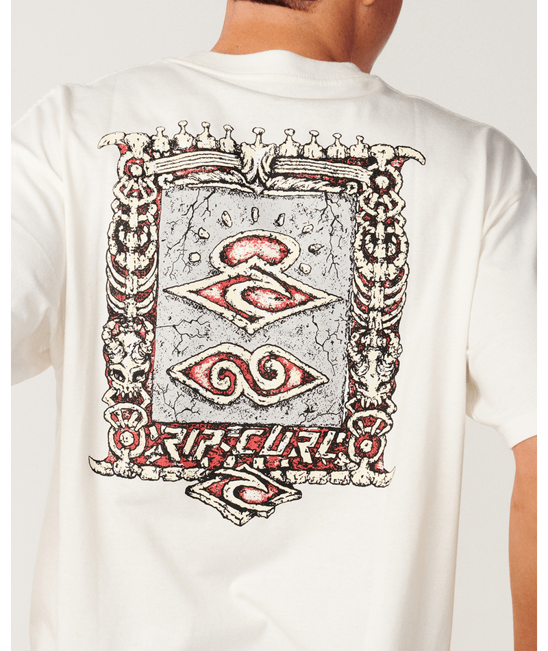 Rip Curl Disorder Boneyards Tee in BONE