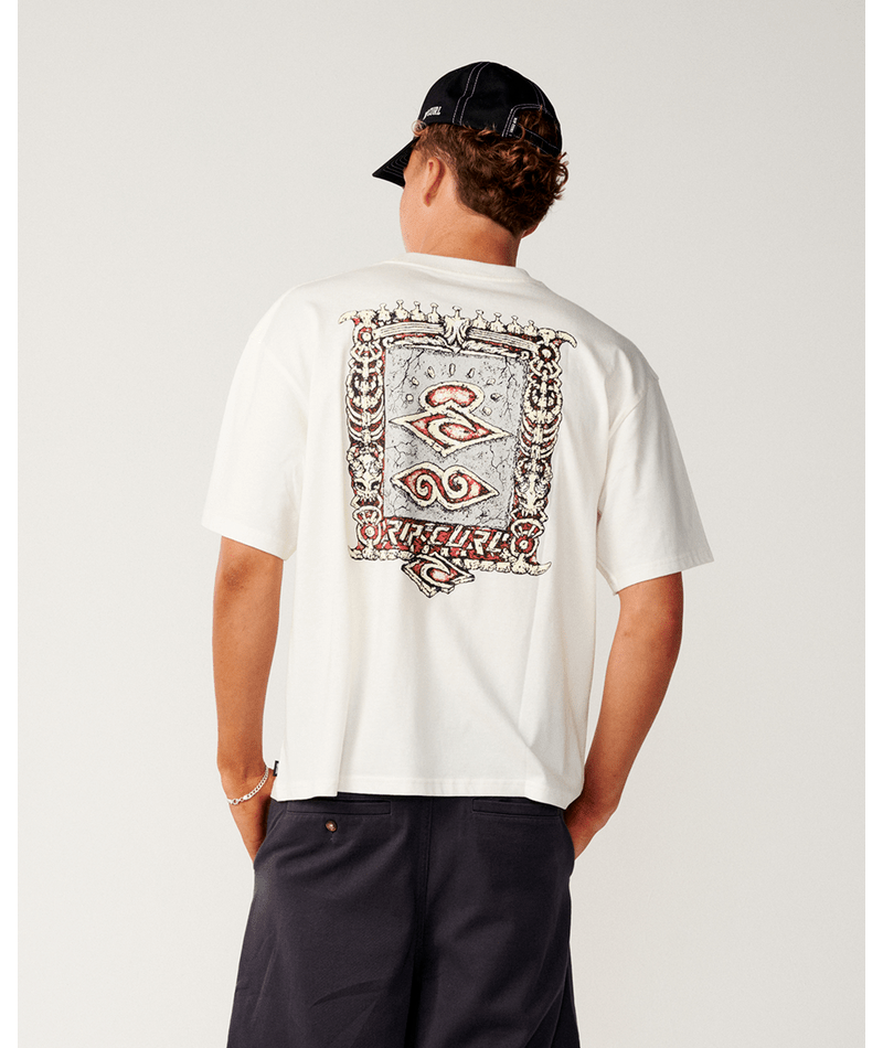 Rip Curl Disorder Boneyards Tee in BONE