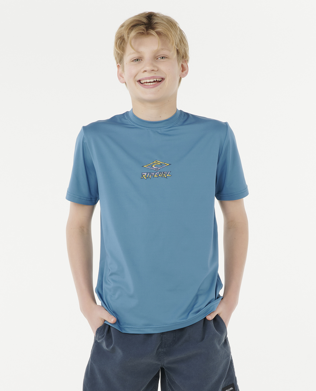 Rip Curl Tropic Daze Upf S/S-Boy in STORM BLUE