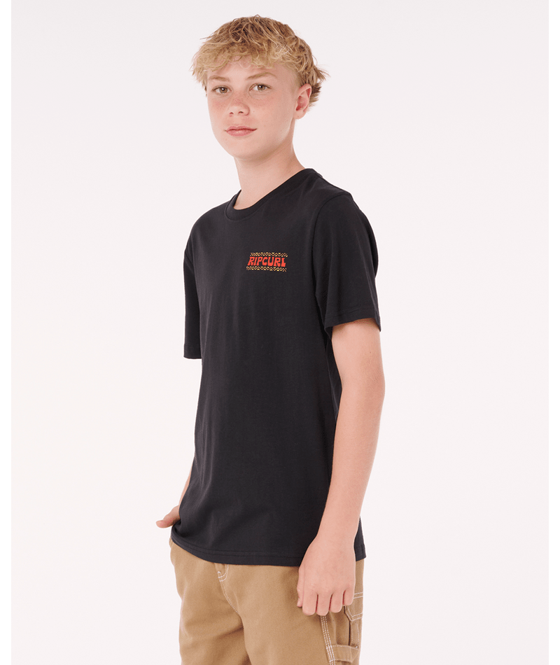 Rip Curl Shredding Tee-Boy in BLACK