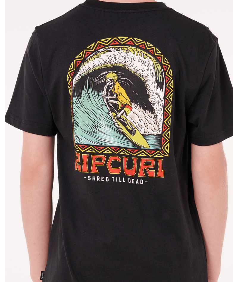 Rip Curl Shredding Tee-Boy in BLACK