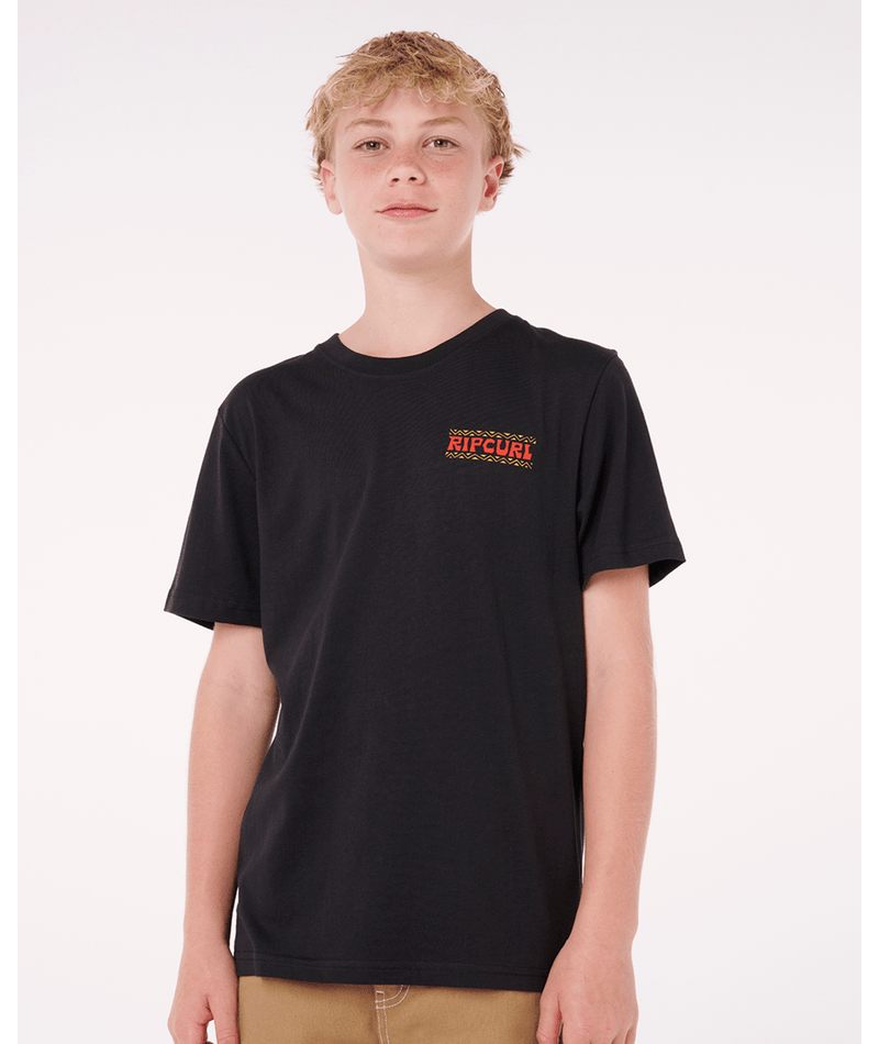 Rip Curl Shredding Tee-Boy in BLACK