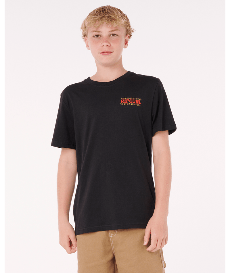 Rip Curl Shredding Tee-Boy in BLACK