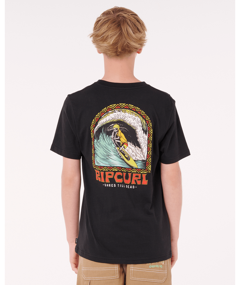 Rip Curl Shredding Tee-Boy in BLACK