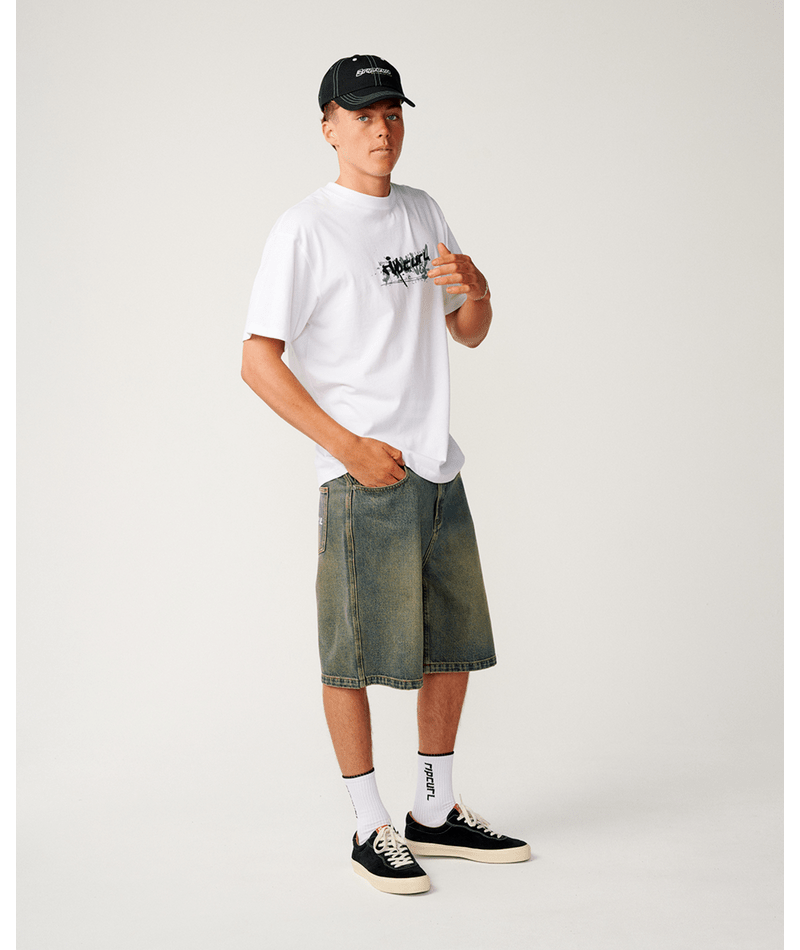 Rip Curl Archive Mashup Tee in WHITE