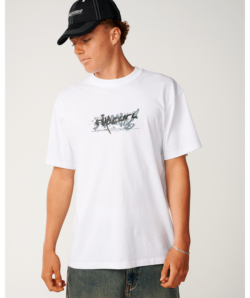 Rip Curl Archive Mashup Tee in WHITE