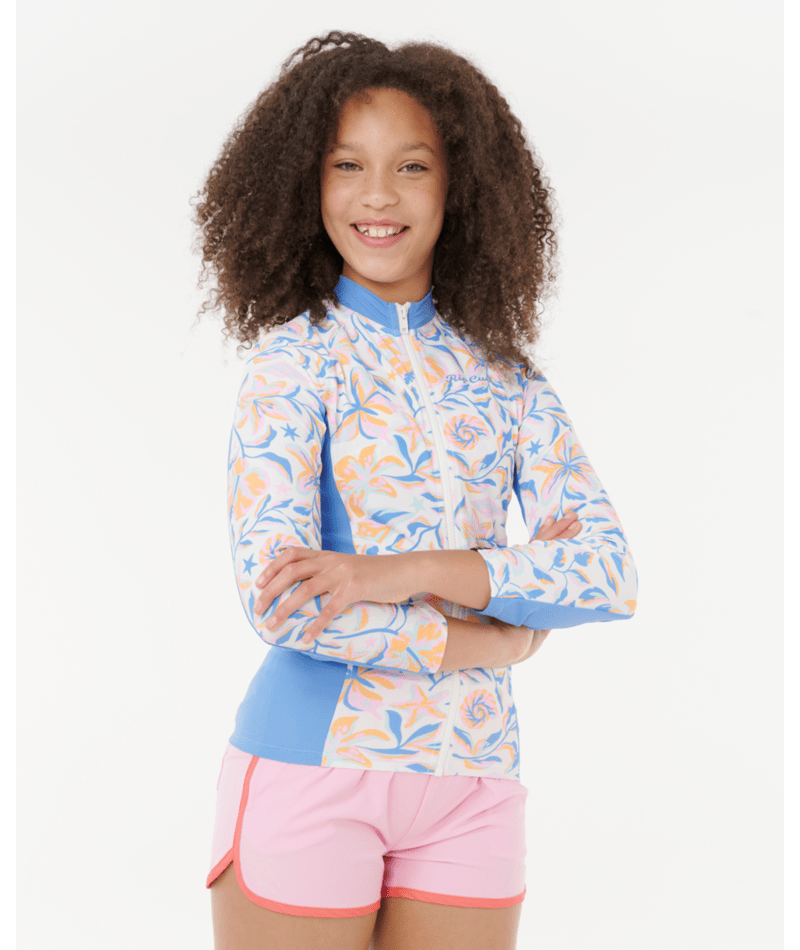 Rip Curl Sunset Sky Z/T Rash Vest- Girl in BONE