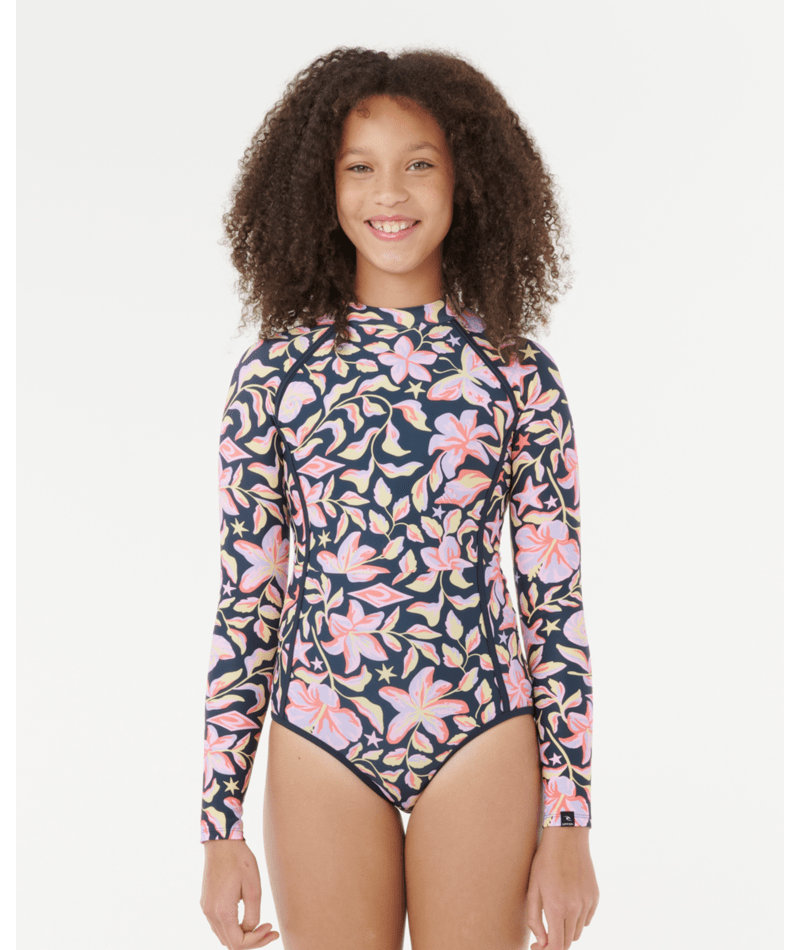 Rip Curl Sunset Skies Ls Surfsuit-Girl in NAVY