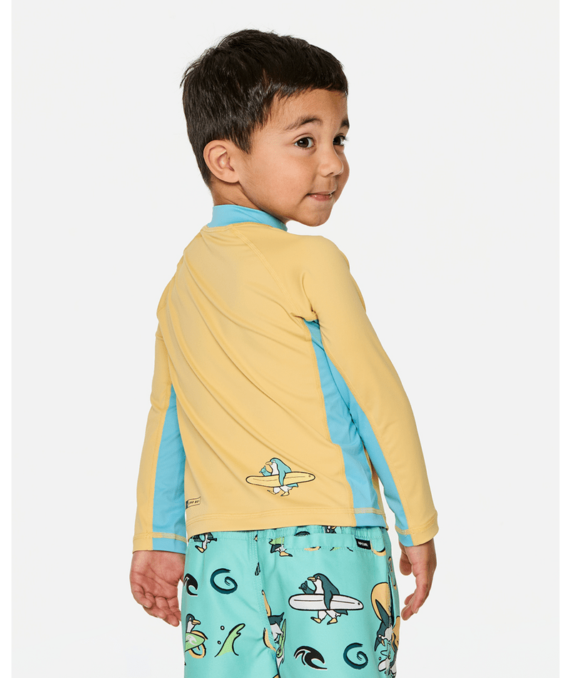 Rip Curl Paddle Out Art Upf L/S-Boy in Washed Yellow