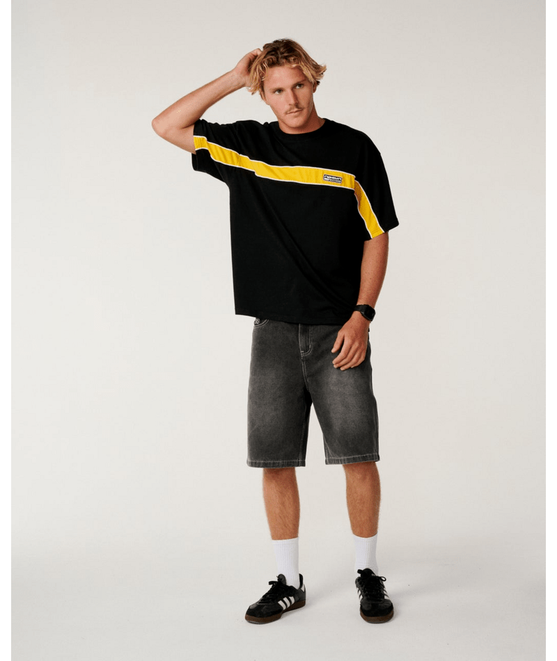Rip Curl Archive 69 Panel Tee in Black