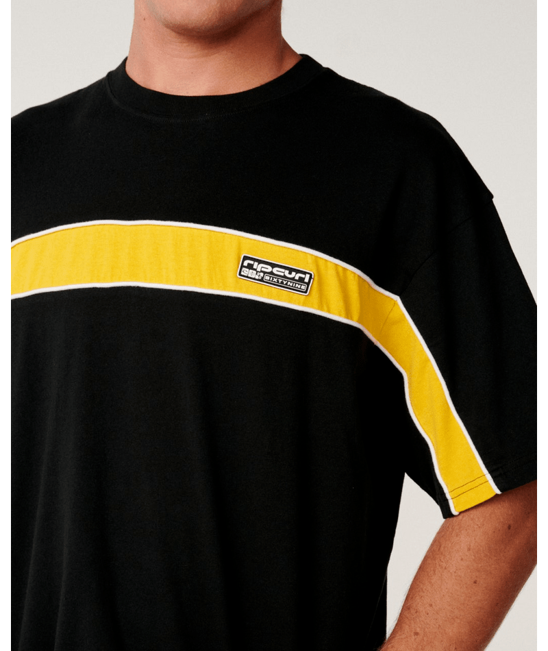 Rip Curl Archive 69 Panel Tee in Black