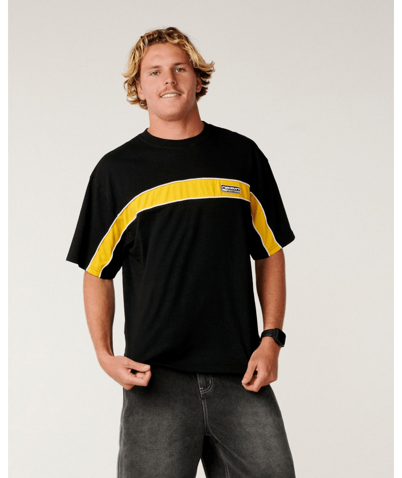 Rip Curl Archive 69 Panel Tee in Black
