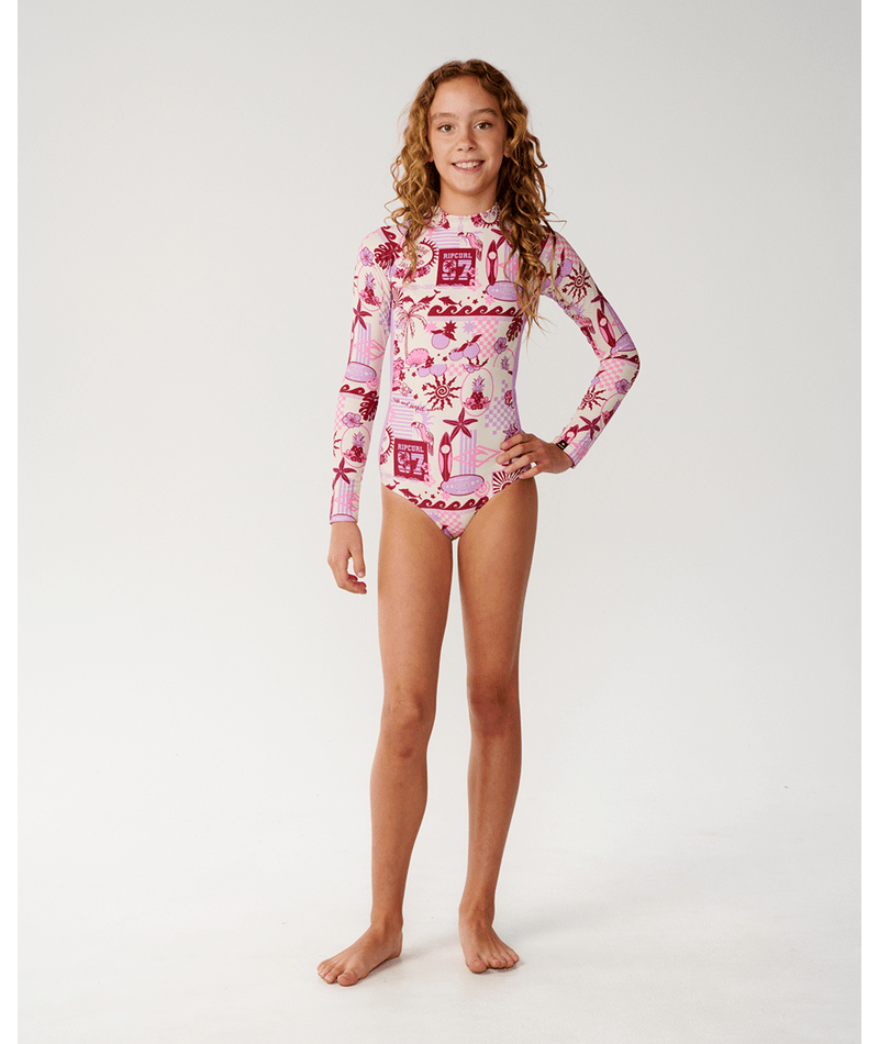 Rip Curl Costa Del Sol Ls Surfsuit-Girl in LILAC