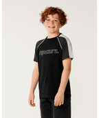 Rip Curl Panel Beater Tee-Boy in BLACK