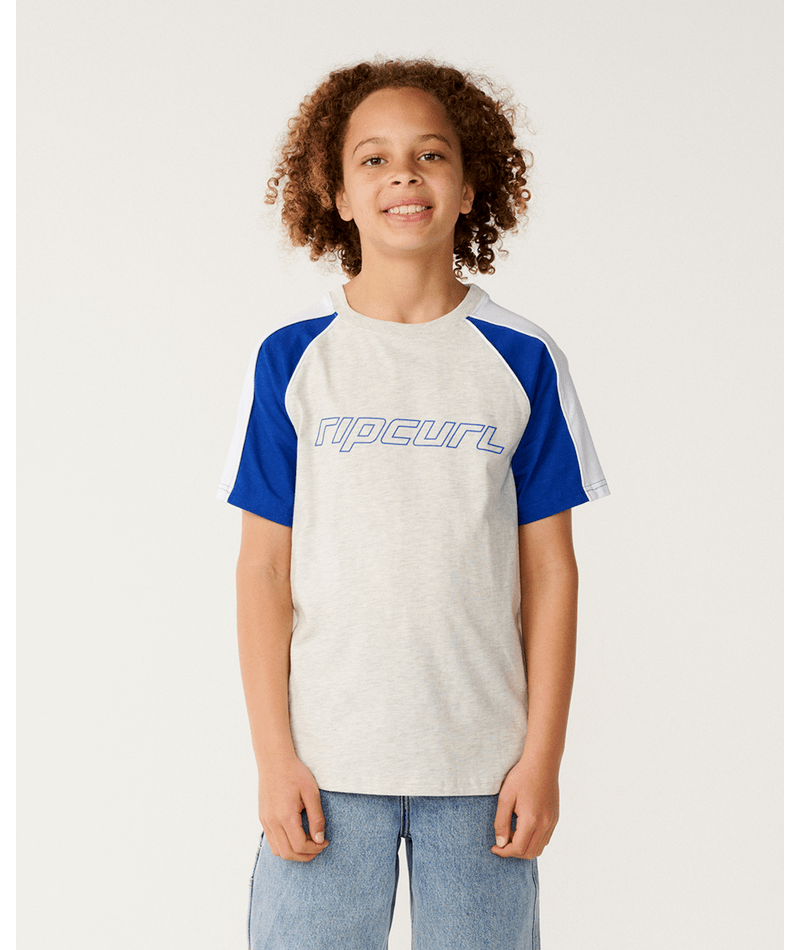Rip Curl Panel Beater Tee-Boy in ELECTRIC COBALT