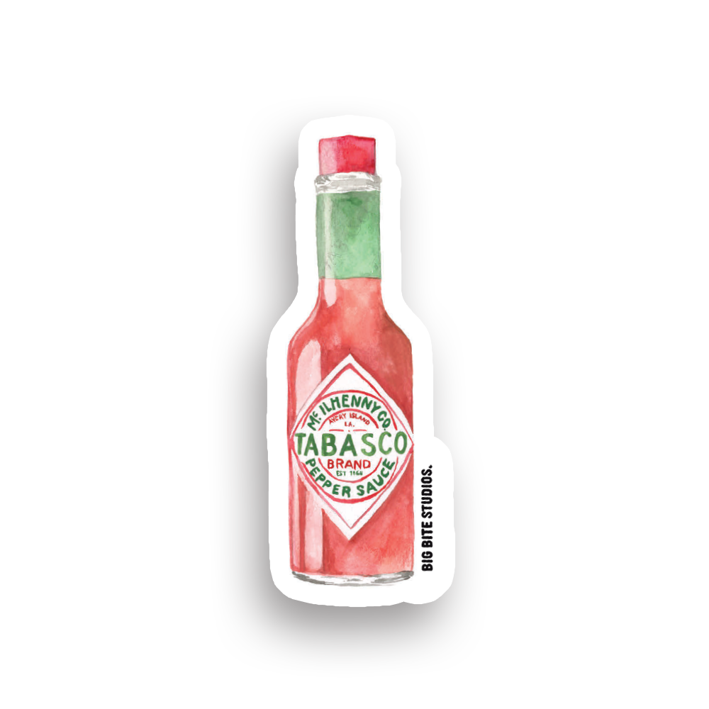 Big Bite Studios Tabasco Waterproof Sticker — By Big Bite Studios in Single