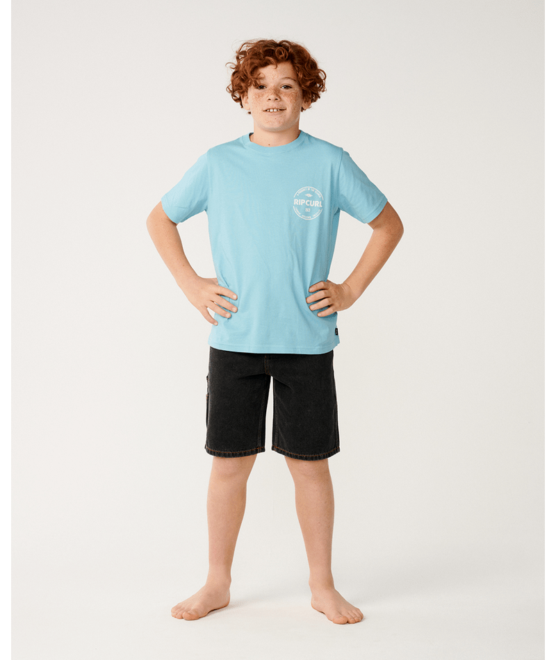 Rip Curl Staple Tee-Boy in WAVE POOL