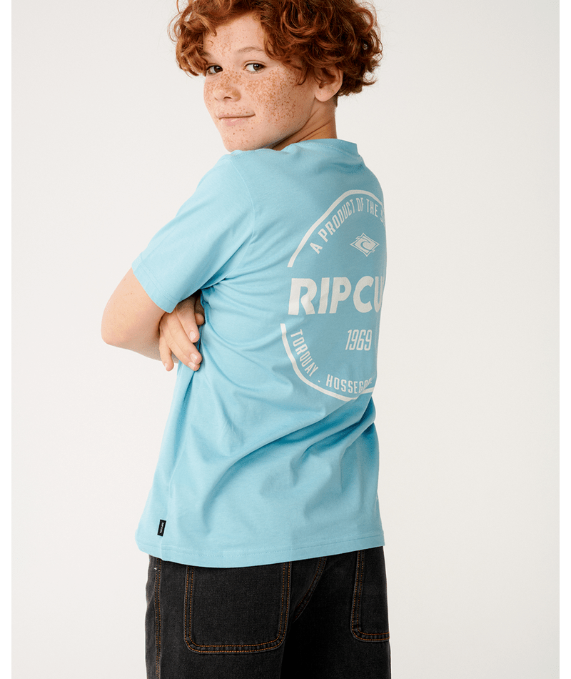 Rip Curl Staple Tee-Boy in WAVE POOL