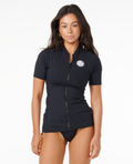 Rip Curl Premium Surf Zip Thru Ss in BLACK