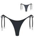 Rip Curl Archive Rota Tie Side Skimpy in Washed Black