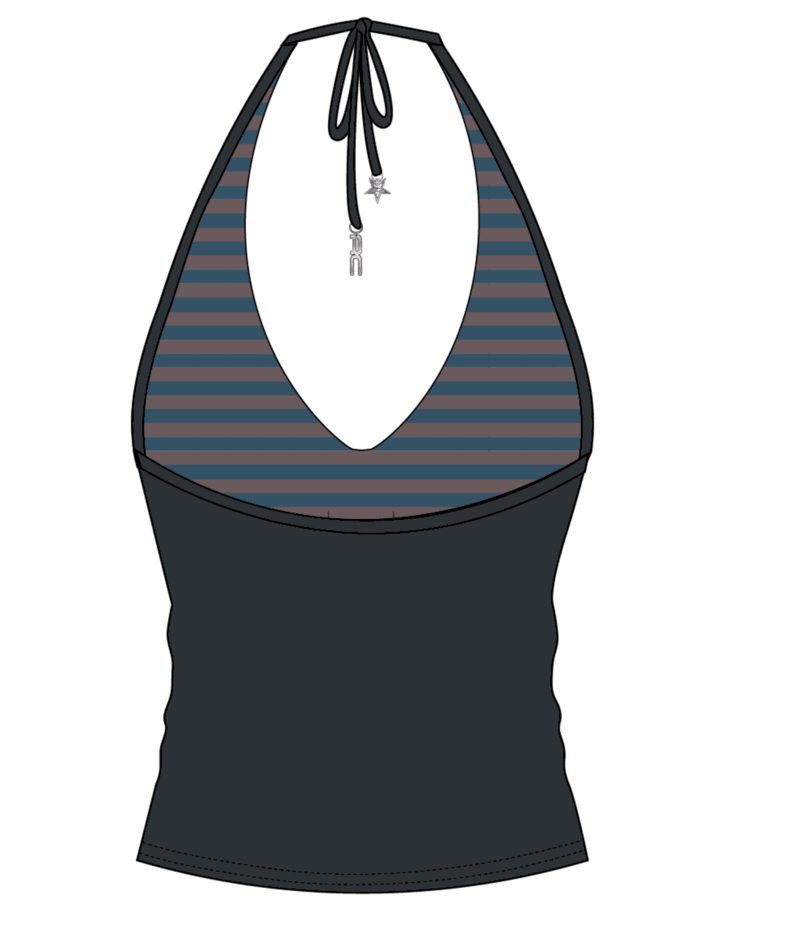 Rip Curl Archive Rota Revo Tankini in Washed Black