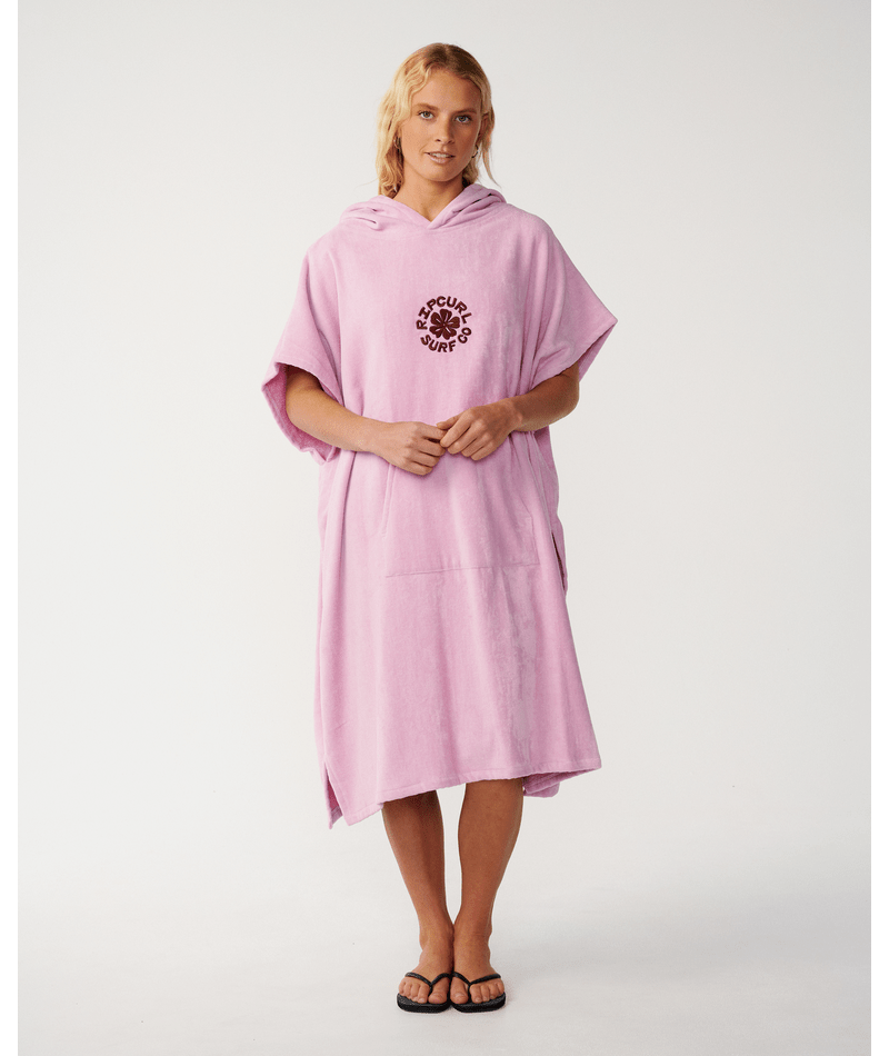 Rip Curl Icon Hooded Towel in MAUVE
