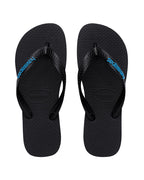 Havaianas Rubber Logo Black/Blue in Black/Blue