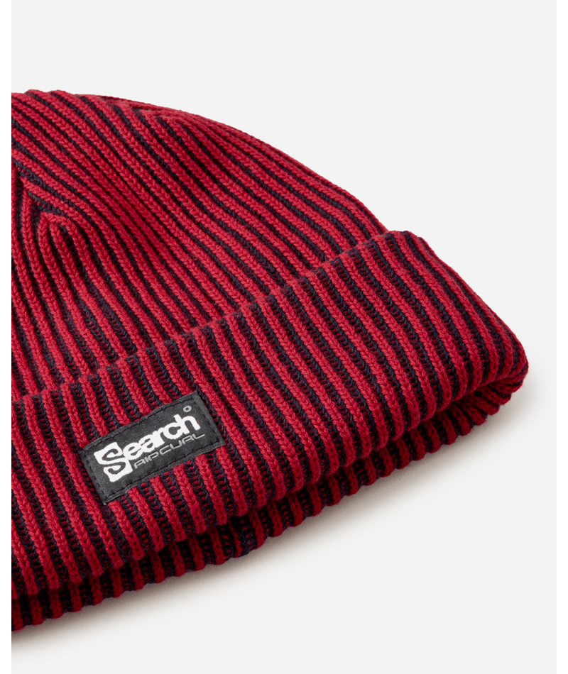 Rip Curl Search Chunky Reg Beanie in BLACK/RED