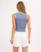 Billabong Womens Rerun Tank Top in BLUE SMOKE