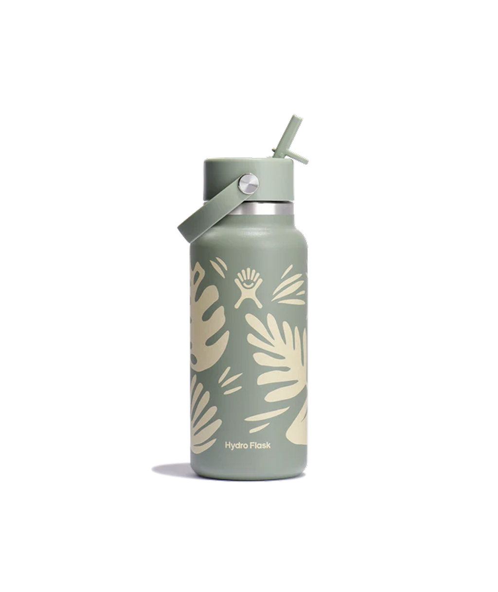 Hydro Flask 32 Oz Wide Flex Straw Cap in Botanical Bliss Agave