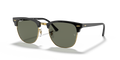 Ray-Ban® CLUBMASTER BLACK G-15 GREEN in Black & Gold
