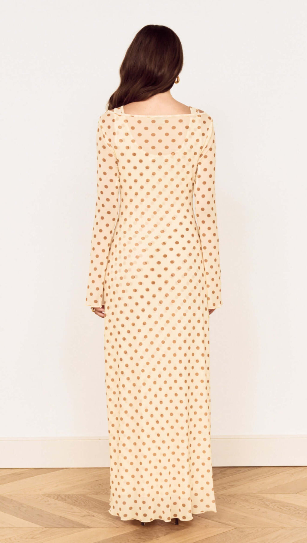 Minkpink Butter Yellow Polka Dot Midi Dress in Butter Spot