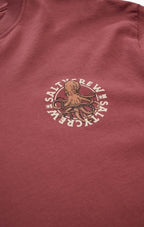 Globe Tentacles Premium Ss Tee in BURGUNDY