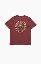 Globe Tentacles Premium Ss Tee in BURGUNDY