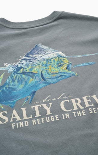 Salty Crew Mahi Surface Ls Tee in STORM