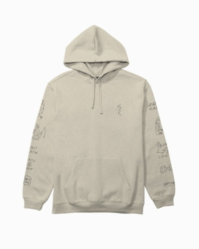 Globe Reel Lb Hoodie in OATMEAL HEATHER