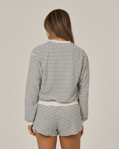 Salty Crew Leeward Crew in LIGHT HEATHER